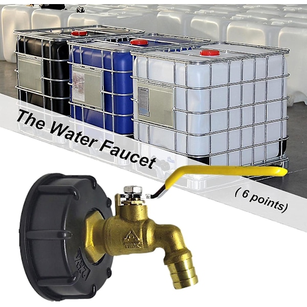 IBC-utløpsvannkran IBC-tankadapter Tankvannkran for hagevanning