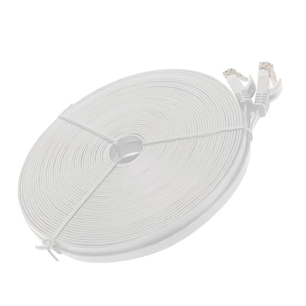 20m CAT6 Gigabit Ethernet Cable 1000Mbps RJ45 Network Cable for Routers, Laptops, White
