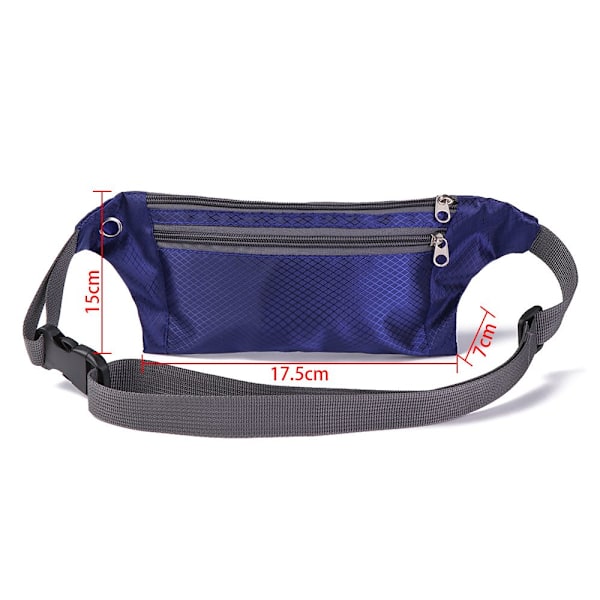 Löpväska för Kvinnor och Män Vattentät Multi-Fickor Midjeväska Casual Bum Bag Canvas Bältesväskor black Canvas