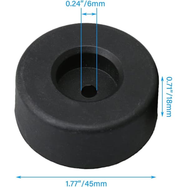 Ineasicer 20 stk. sorte runde møbelben i plastik, 45 mm diameter, 18 mm diameter, 6 mm diameter