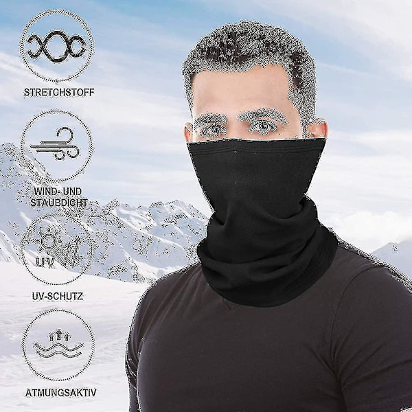 Halsvärmare Herr Dam Rörhalsduk Fleece Mössor Vindtät Loop Halsduk Halsvärmare Skidmask Elastisk För Löpning Skidåkning Cykling Snowboard Klättring Motorc