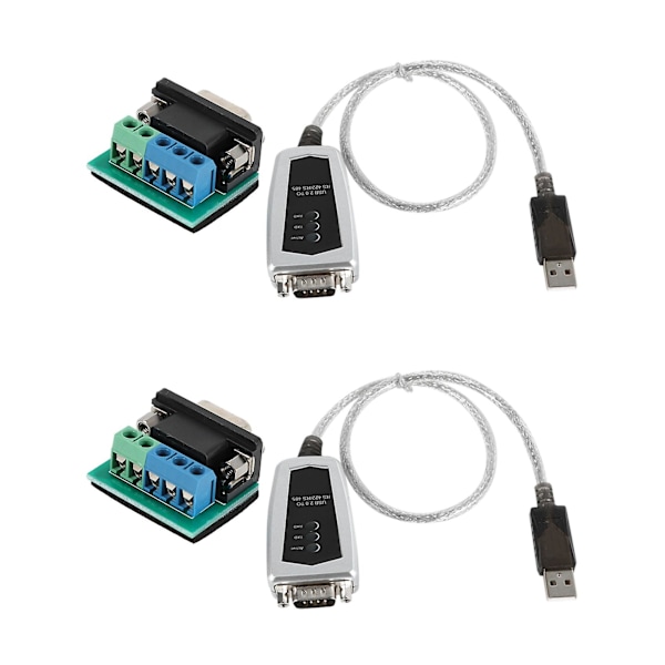 2x USB til RS485 RS422 seriell konverteradapterkabel Chip for Windows 10 8 7,xp og