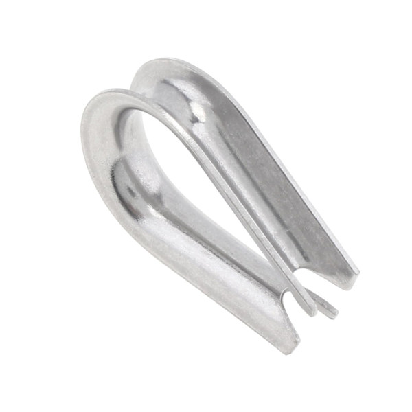 6 stk. Wire Rope Thimbles, M5 rustfrit stål thimble til kabelrigning ekstra kraftig wire rope thimbl