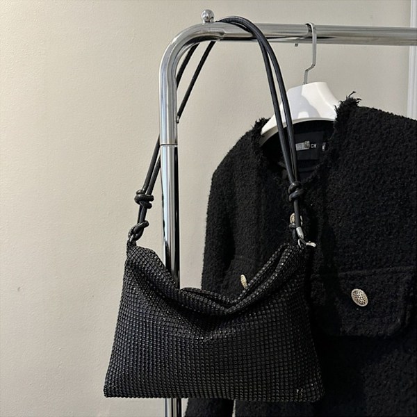 Dame Piger Diamanter Skuldertasker Tote Tasker Messenger Taske Bryllupsfest Håndtaske gold