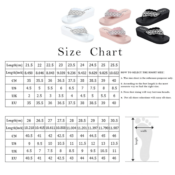 1 pari liukumattomat rantasandaalit Slipsole-sandaalit helmikoristeiset sandaalit kesäkäyttöön naisille (musta, koko 40 25,0 cm, 8US, 5,5UK, 39EU, 9,825 tuumaa)
