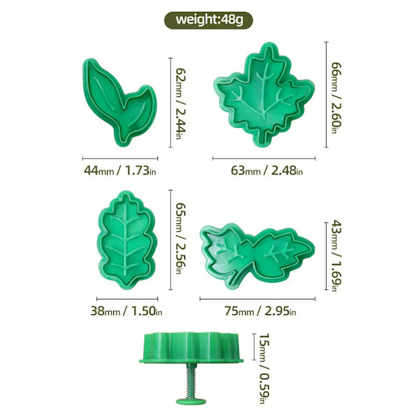 Kakeblader Baking Pie Crust Cutters Mold Cookie Cutters, Pastry/Fondant Stampers/Apple Pie for Thanksgiving Christmas