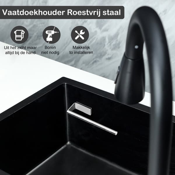 Magnetisk disktrasehållare i rostfritt stål för kökssvamp och disktrasa 15 cm silver