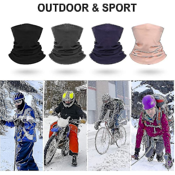 Halsvärmare Herr Dam Rörhalsduk Fleece Mössor Vindtät Loop Halsduk Halsvärmare Skidmask Elastisk För Löpning Skidåkning Cykling Snowboard Klättring Motorc