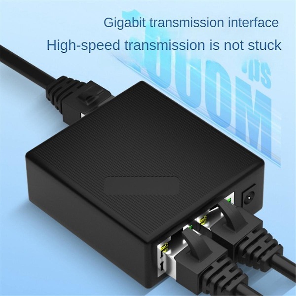 1 til 2 porte 1000 mbps Rj45 netværkskabelforlænger Gigabit netværksswitch Gigabit splitter til pc bærbar