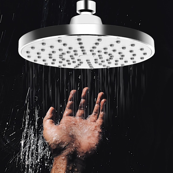 Brusehoved 6 Tommer Anti-lækage Anti-clog Fast Brusehoved Regnfald Spray Afslapning Og Spa Til