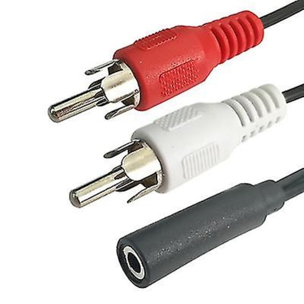 Stereo Audio/video -sovitin, 3,5 mm - 2rca-kaapeli (10 cm)