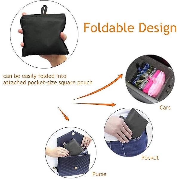 Foldbar genanvendelig heavy duty indkøbspose vaskbar stor kapacitet Tote