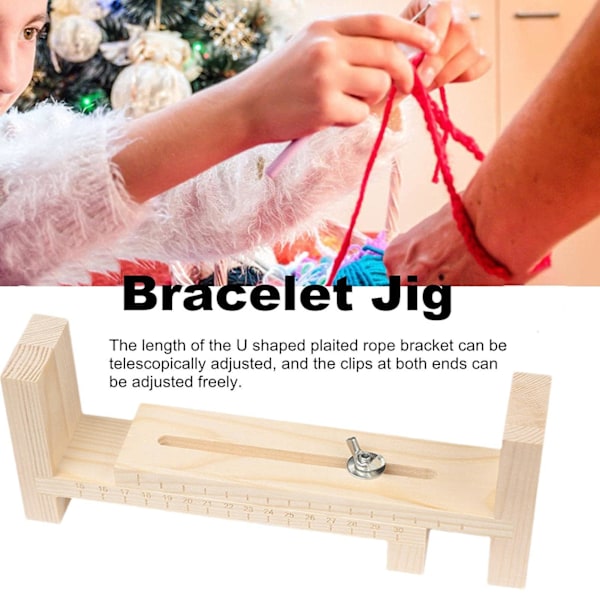 Træarmbånds jig, justerbar paracord jig armbåndsfremstiller DIY håndstrikning armbånds jig til armbånd halskæder bilophæng