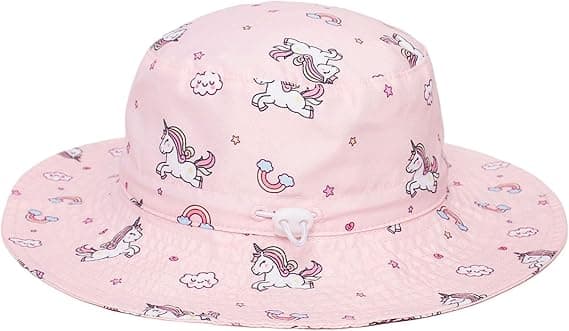 Justerbar bøtte-solhatt for baby og barn, UPF 50+ solbeskyttelse strandhatt for småbarn gutter jenter