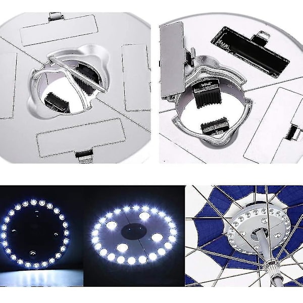 28 LED trådløse parasollys med 28 superlyse LED-er