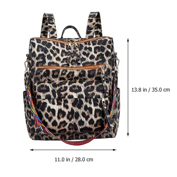 1 st Stor Kapacitet Student Ryggsäck Leopardtryck Bokväska Mode Resväska