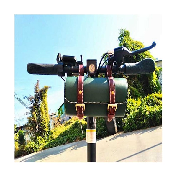 Cykelväska Scooter Elektrisk Vikbar Cykel Styrväska Regn Ram Sadel Ridning Tillbehör, Grön