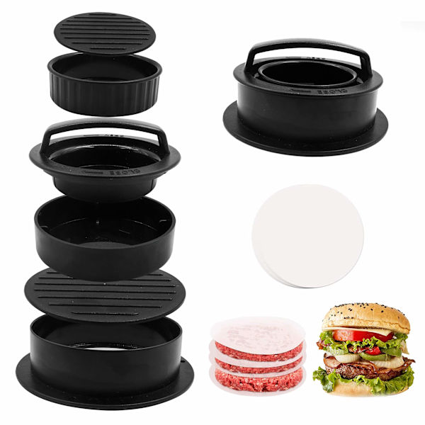 Burgerform Hamburgerpress Patty Maker Olika storlekar Pattyformar, Fungerar bäst för fyllda hamburgare Press, Sliders