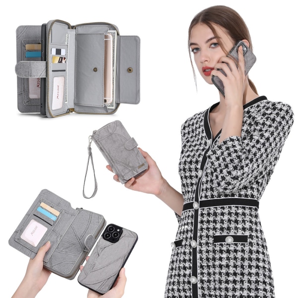Telefon Case Multifunktionellt Case 11pro Protector suit för iPhone 6/7/8/11/12/13/14 grey