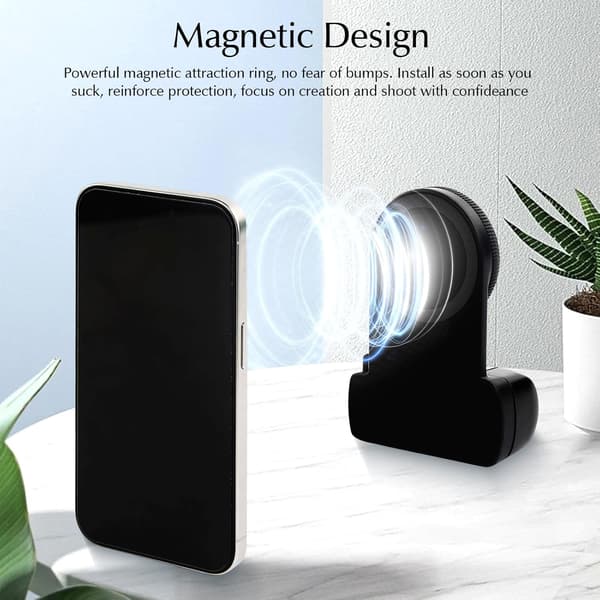 Magnetic Selfie Ring Light, Rechargeable LED Fill Light with Mirror for iPhone, Wireless Bluetooth Remote Control for Video Vlog Photography