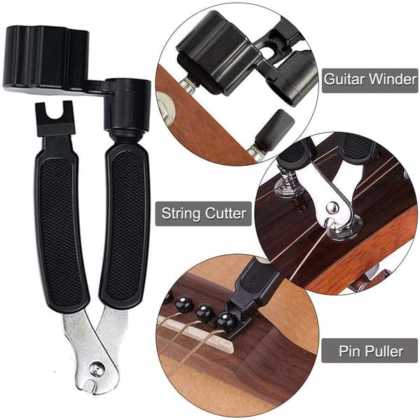 Guitarværktøj Pin Puller String Winder Pin Remover String Cutter Sæt