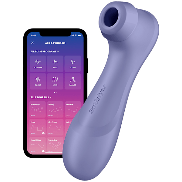 Satisfyer Connect: Pro 2 Generation 3, Dubbel AirPulse Vibrator Purple ABS plastic, Silicone