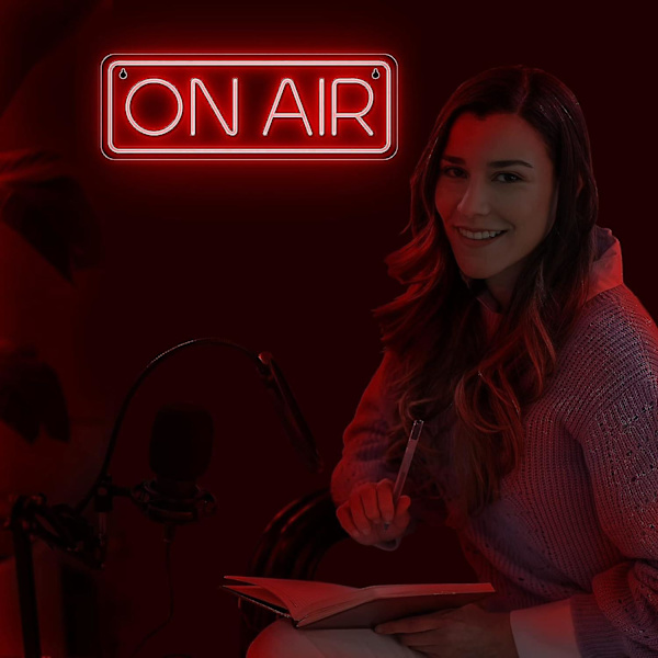 Direktsändningsskylt - Live On Air Neon-skylt för Twitch, Tiktok, Youtube-streamers/spelare - Live Streaming/inspelningsljusskylt - Röda coola LED-skyltar för S