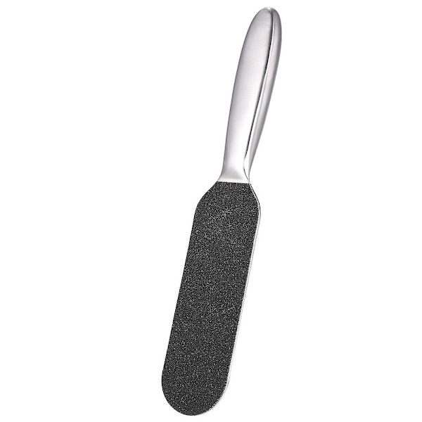 Rustfrit fodfilssæt 1 dobbeltsidet fodfil + 10 stk sandpapir pedicure død hudfjerner neglebåndshærdepedicure fodplejeværktøj