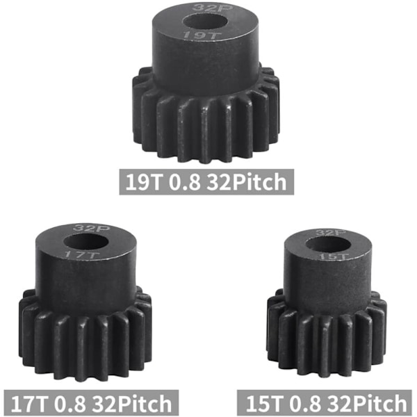 54T 32 Pitch Metallstål 3956 Växel med 15T 17T 19T Drev Växelsatser för 1/10 Slash 4WD/2WD Summit E-
