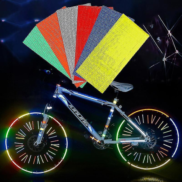 Polkupyörän heijastavat tarrat Pyöräily Fluoresoiva heijastava teippi Mtb Pyörän liimateippi Turvallisuus Dekor Tarra Pyöräilytarvikkeet