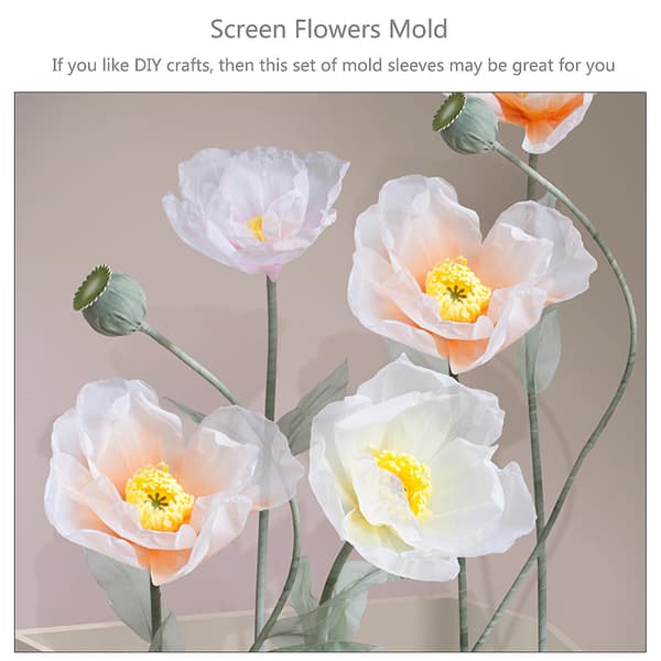 16 stk. Blomsterform Ærmer Simple Blomsterbladsfremstillingsforme Plastik Blomsterblads Kunstforme