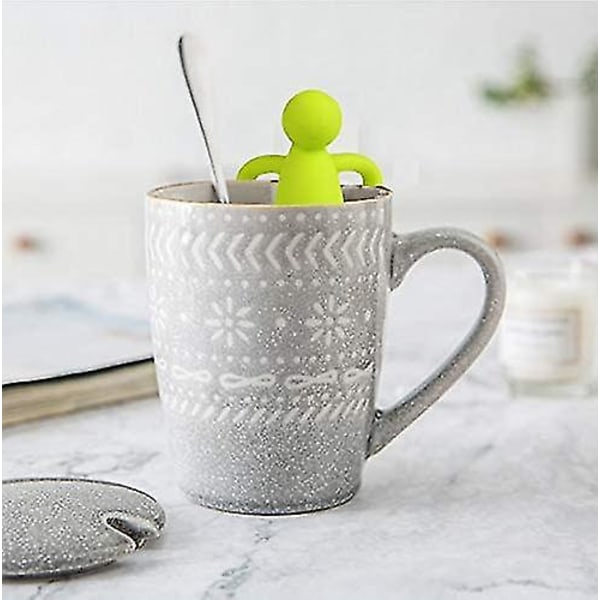 Teinfuser for løs te Ekstra finmasket te-sil med søtt design Te-sil ball med silikonhåndtak