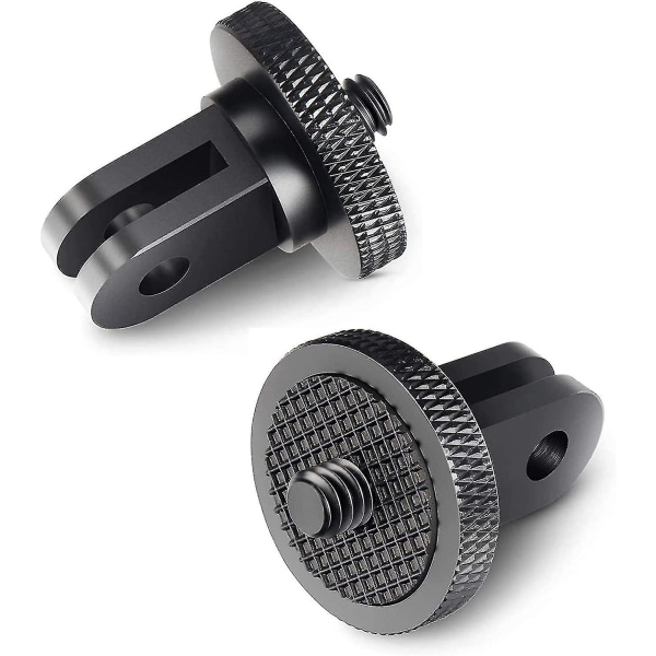 Trippeladapter Kamera Installasjon av Feste Aluminium (2 Stykker, Svart)