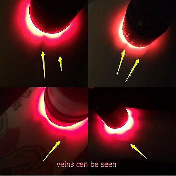 Bærbar rød LED lommelygte vene finder værktøj transilluminator vene viewer