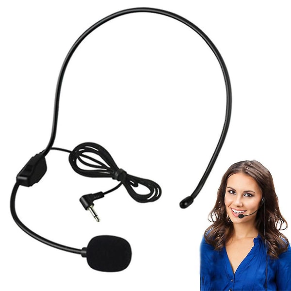 Portable 3.5mm Wired Microphone Headset Studio Conference Guide Speech Speaker Stand Headphone