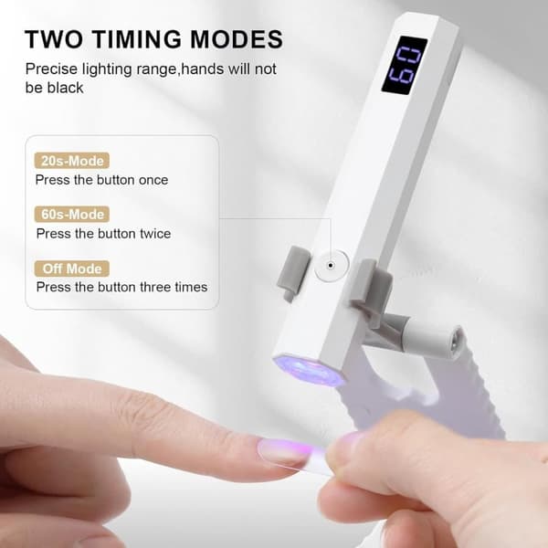 UV Nail Lamp with Digital Display - 2 Timer Settings & Adjustable Angle Vit