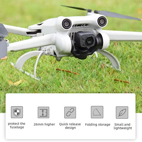 1 stk. landingstel Rc droner højdeforlænger booster stativ passer til Mini 3 Pro