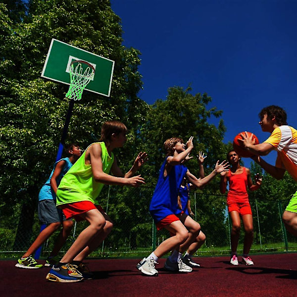 Basketballkurv Nett Utendørs Sport Glow In The Dark Nylon Basketballkurv Nett All Weather Tykk Standard Basketball Nett