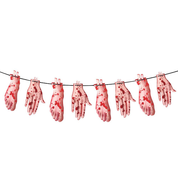 2 Strängar Halloween Blod Dra Vampire Party Hängande Banner Fest Festtillbehör Halloween Krans Banner Halloween Utomhus Läskig