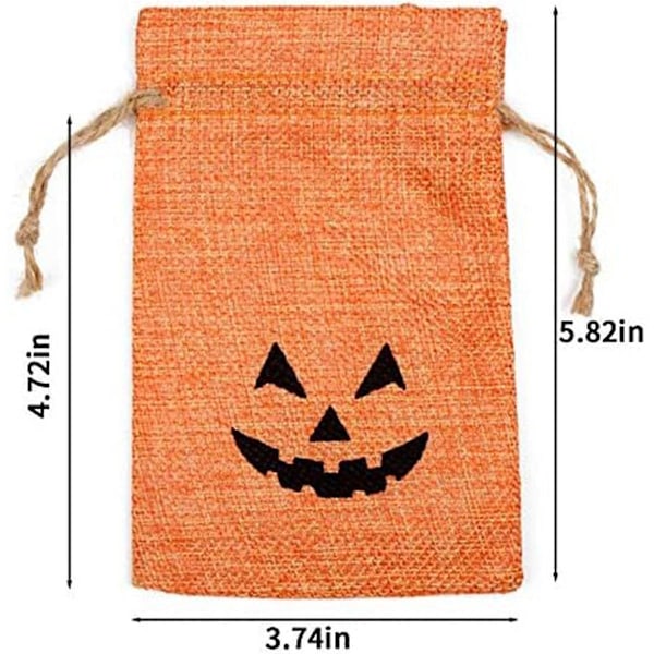 Burlap lahjapaperipussit Narulla Makeispussit Halloween Herkkupussit Joululahjapaperipussit Narulla Poc