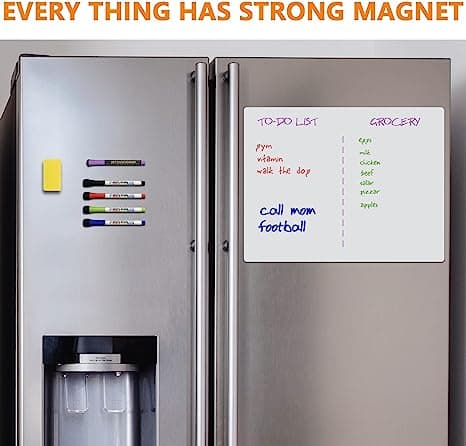 Magnetisk whiteboard för kylskåp Vit White A3