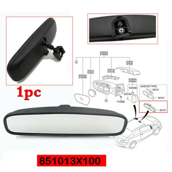 851013x100 Indvendigt Bakview Spejl Til Veloster/ Forte Bil Auto Indvendigt Bakview Spejl