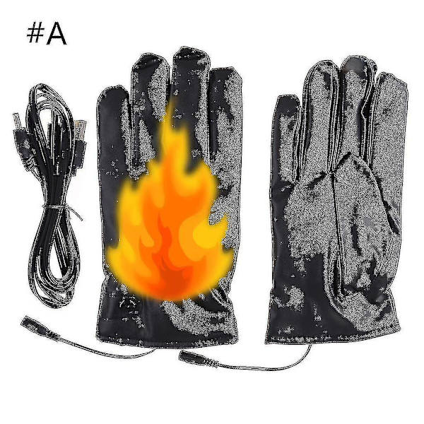 Tjockare foder Full Finger Elektrisk Uppvärmning Termisk Handske För Kvinnor Män