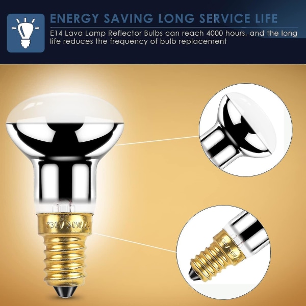 Reflektorpærer, 30w E14 Spot Reflektorpærer, Liten Edison Skruehette Varm Hvit 2700k For Stuer, Soverom, Kjøkken(2 Pakke)