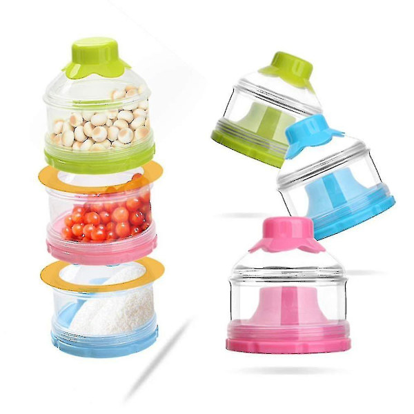 3-lags formel dispenser bærbar mælkepulver rum beholder beholder pot mælke dåser snack opbevaringsboks til rejser