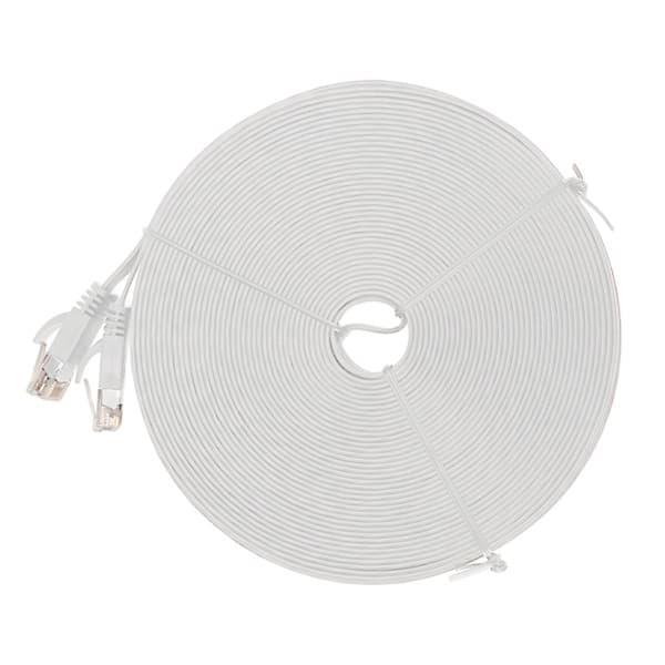 20m CAT6 Gigabit Ethernet Cable 1000Mbps RJ45 Network Cable for Routers, Laptops, White