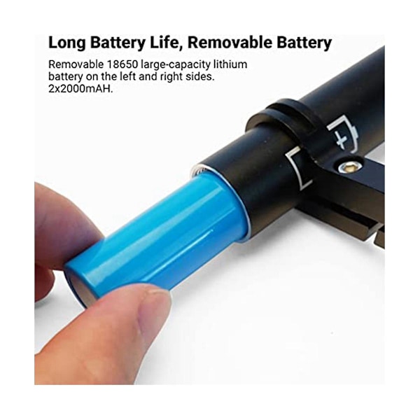 Usb-ladattava polkupyörän ohjaustangon jatke, 7,8 tuumaa (noin 20,0 cm) sisäänrakennettu 4000 Mah polkupyörän P