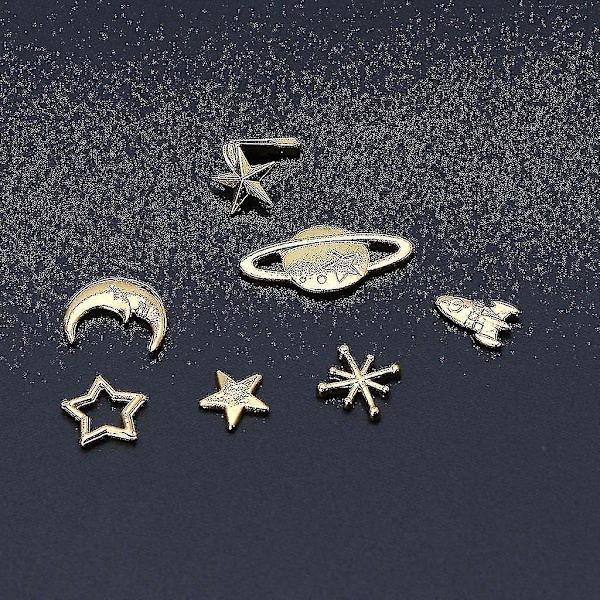 Rymdtema Resin Fyllmedel ihåliga Resin Charms Mässing Epoxi Resin Tillbehör