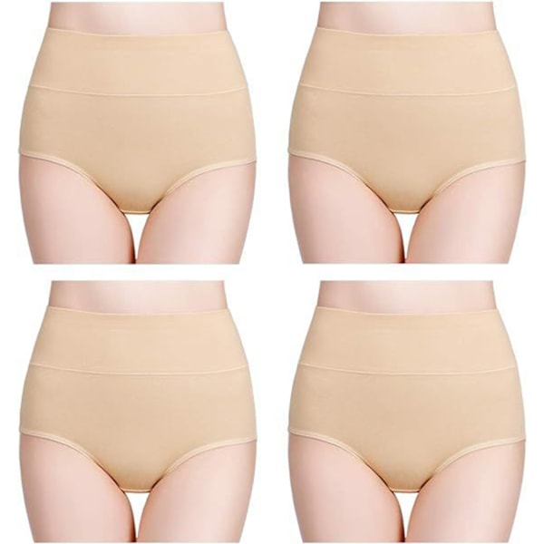 Högmidjade trosor (5-pack) Beige Beige L