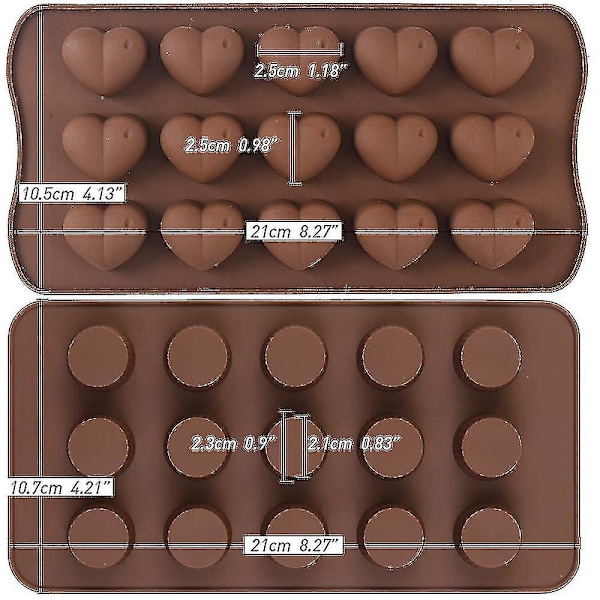 4 stk Silikon Chokoladeforme, Bageform Til Chokolade, Gele, Slik, Fedtbomber Keto Snacks, Isbiter, Runde Kopper